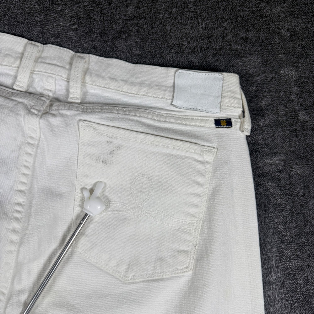 Lucky Brand Sofia Capri Jeans White Denim Cropped Pants Size 16/33 - Picture 6 of 12